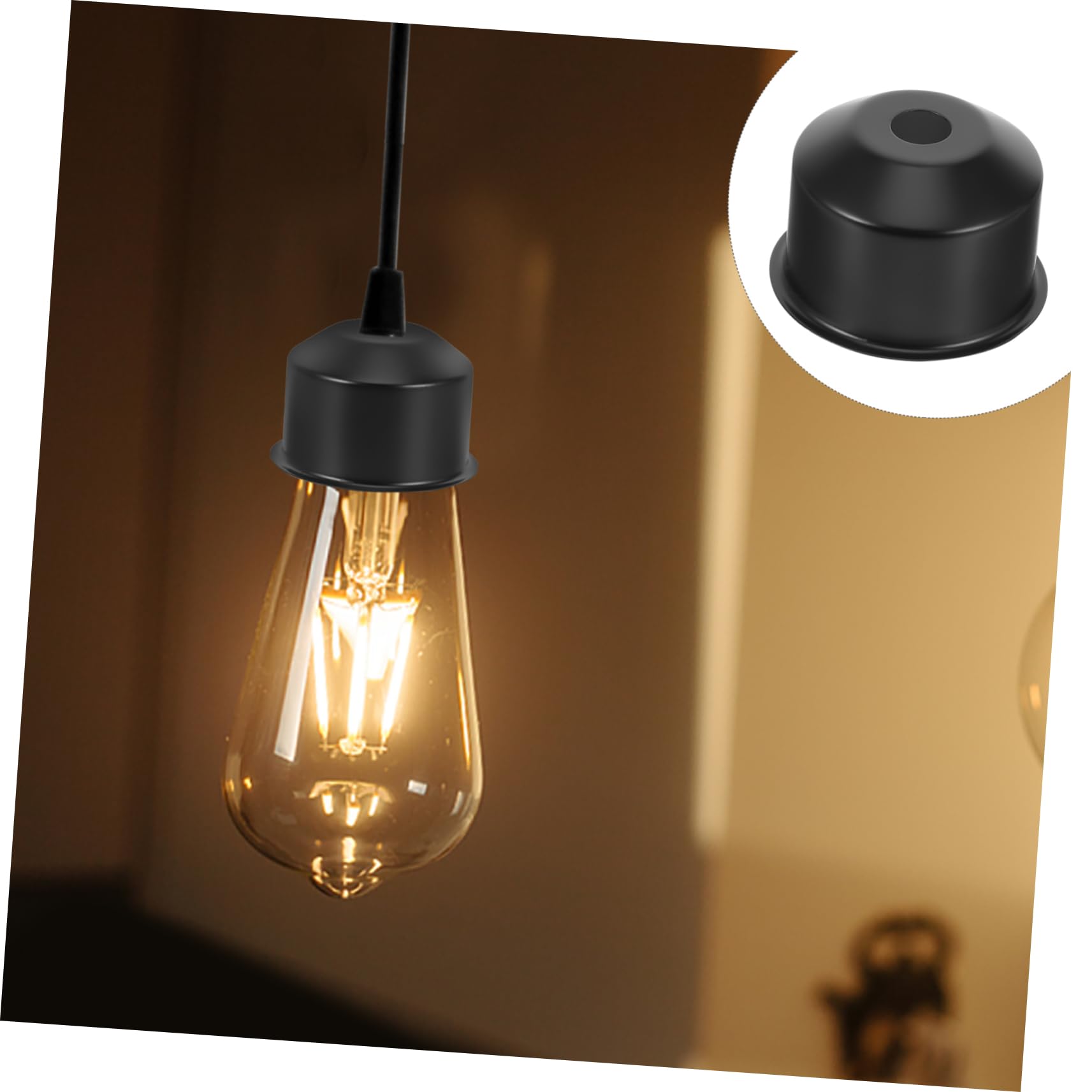 Happyyami Modern Finials Diy Lamp Holder Cup Metal Lamp Finials E27 Cup Base Light Base Fitting Accessory