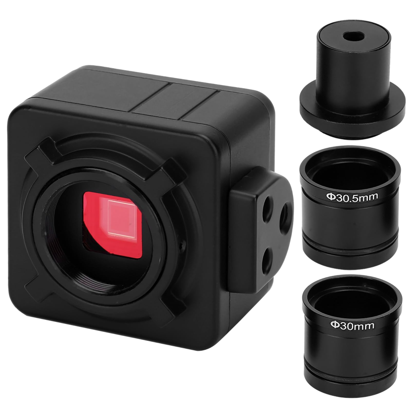 Cámara de microscopio ocular (13 x 12 x 9, microscopio, cámara USB HD CMOS digital, electrónica ocular con adaptador de montaje de 5 MP