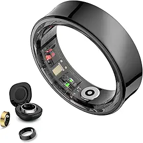 Smart Ring Health Tracker, anéis inteligentes para homens e mulheres, sem necessidade de assinatura, anel de sono de bateria de longa duração, monitor de fitness e sono compatível com iOS e Android