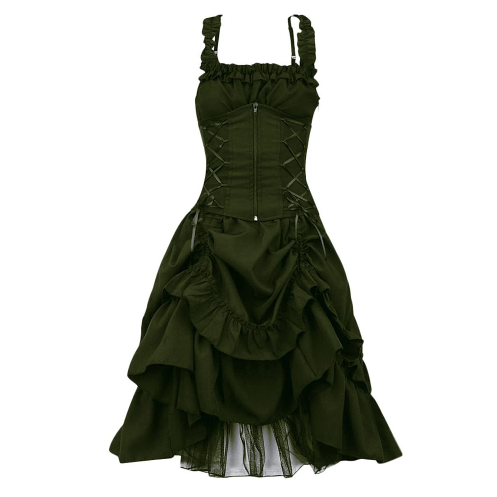 Robe Gothique pour Femme de Grande - Robe rétro sans Manches élégante et Moderne pour généreuse
