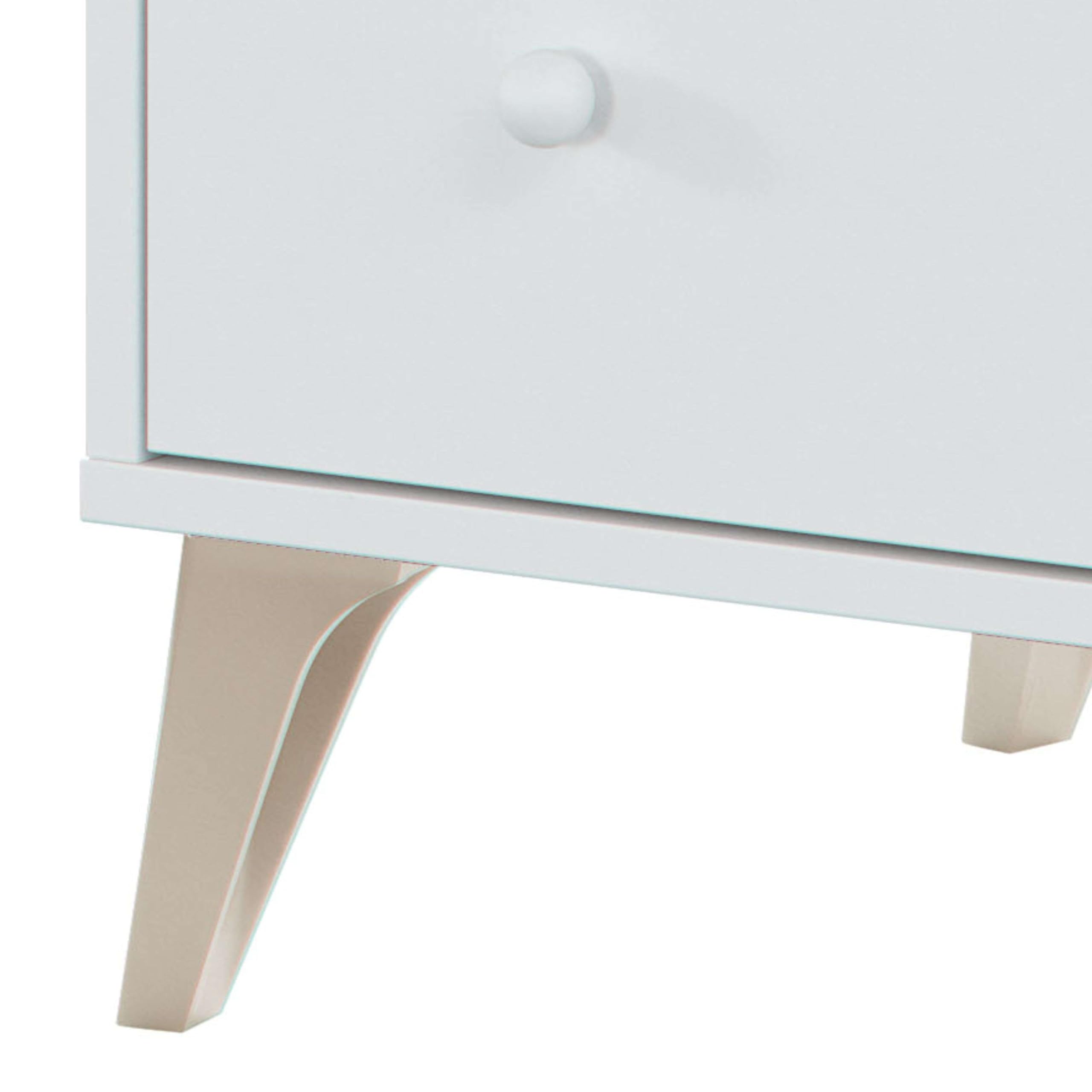 Habitdesign Cómoda 4 Cajones, 95x77,5x40 (AltoxAnchoxFondo-en cm), Color Blanco Artik, Cómoda para Dormitorio, Modelo Sweet