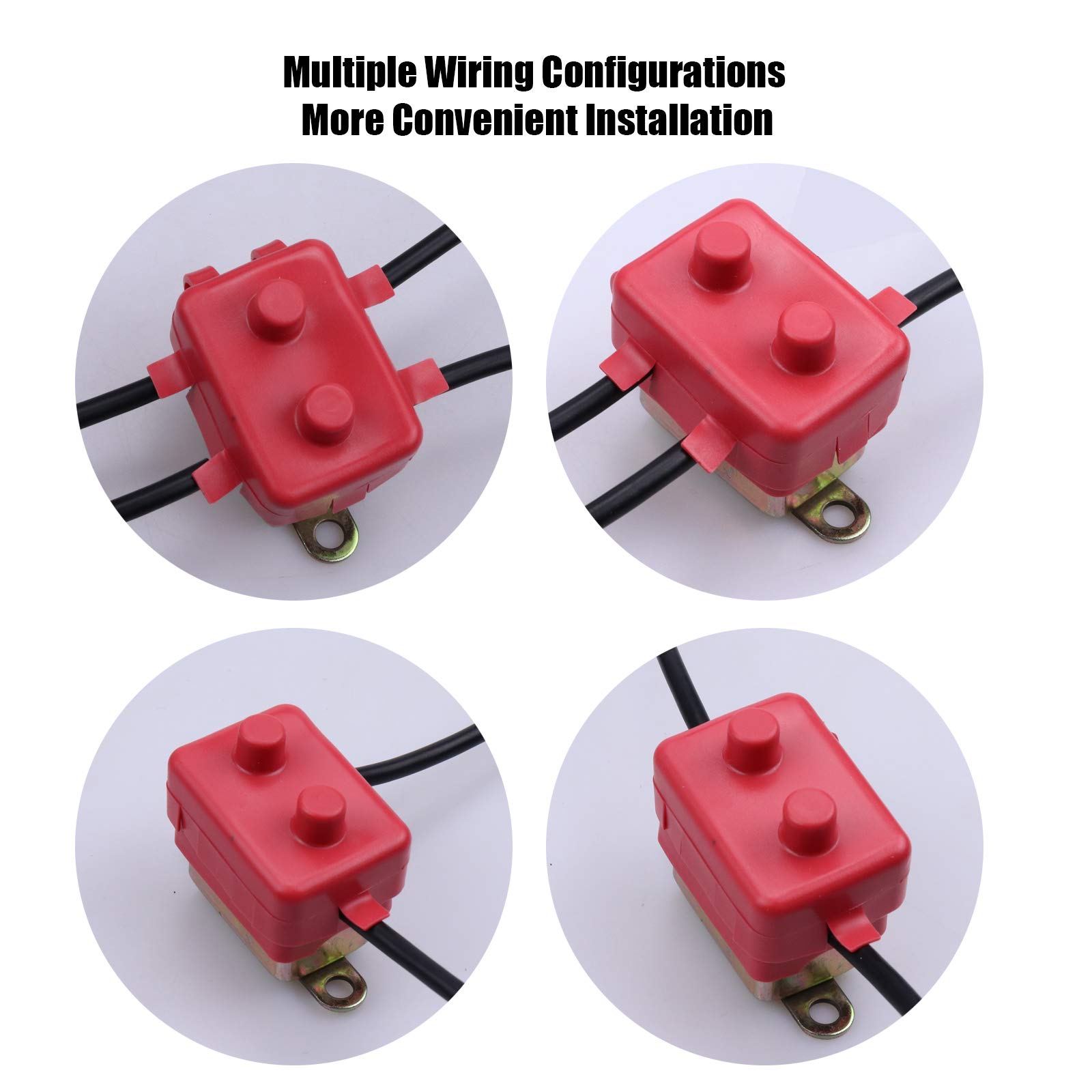 RKURCK 6-28V 30A Circuit Breaker 10-32 Stud Bolt Terminals Bracket