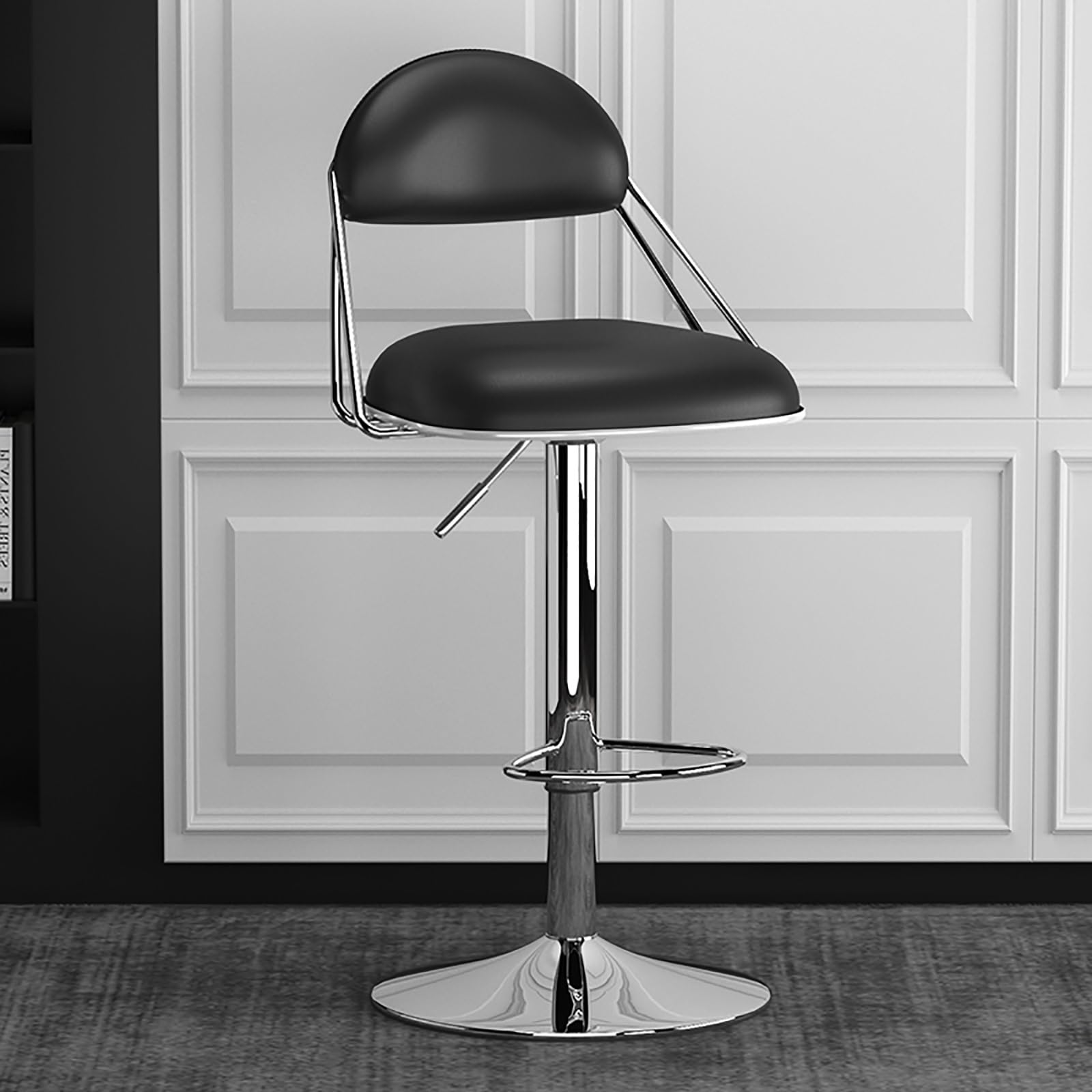 Tabouret de bar avec dossier haut confortable pour éliminer la fatigue du dos