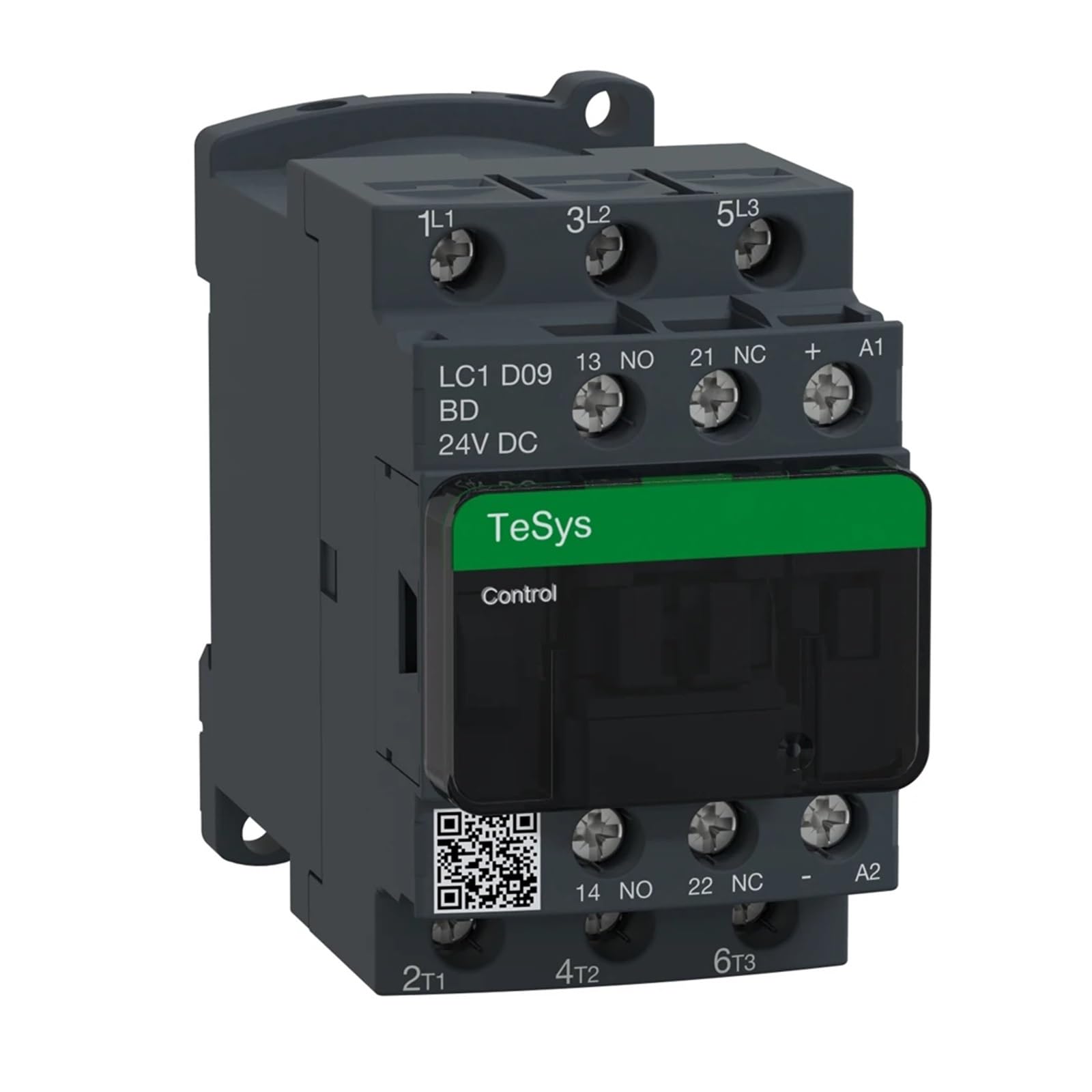 Contacteur LC1D09BD 9A 24V 3 NO pour installation de commande electrique continue noire