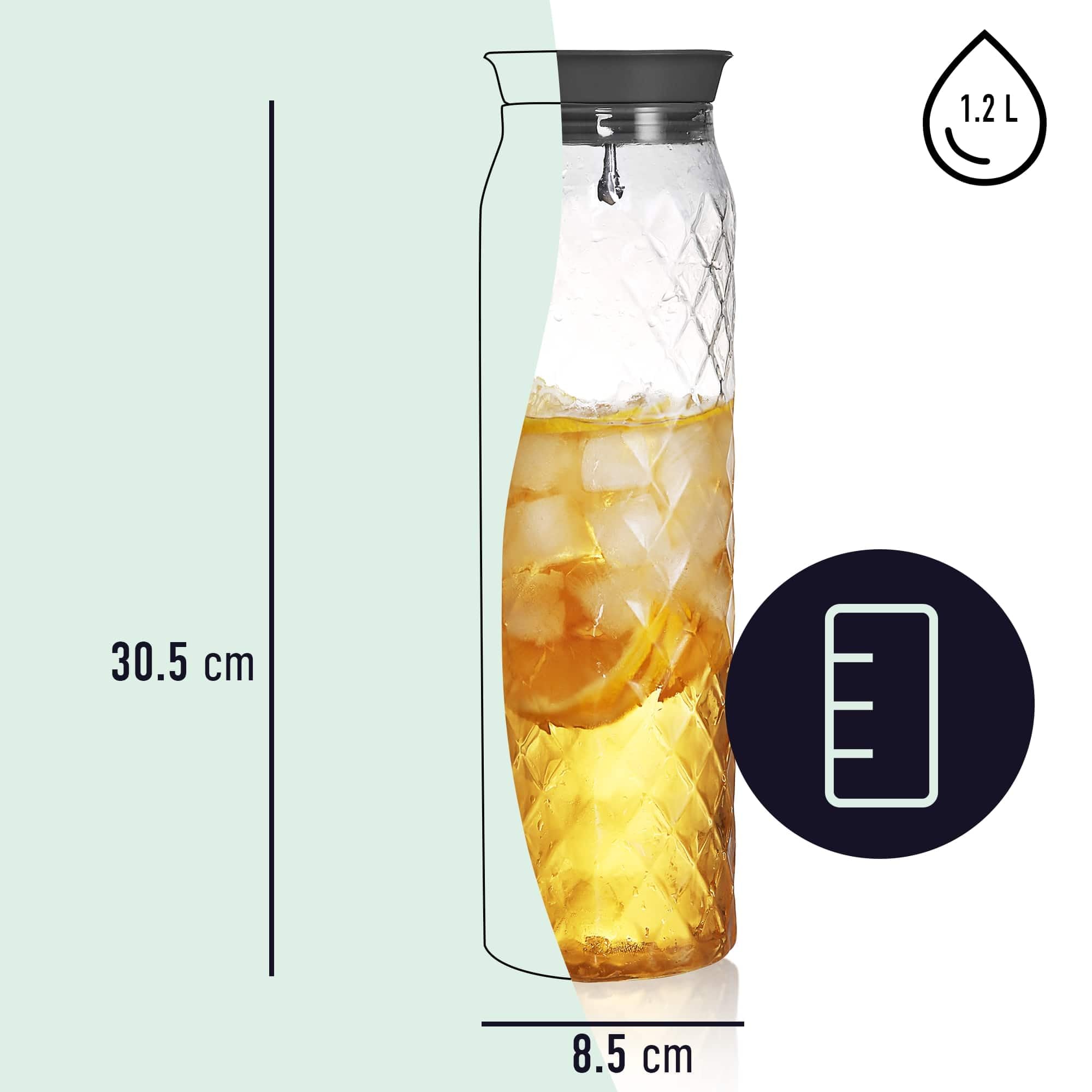BTGLLAS Brocche in vetro borosilicato da 2,1 e 2,6 l | FindTheDeal