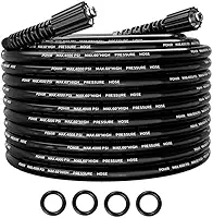 POHIR Mangueira Para Lavadora De Alta Pressão 25 Pés, Substituição Resistente A Torções 1/4 Polegada Com Giro M22 14 Mm, Extensão Leve 4000 Psi