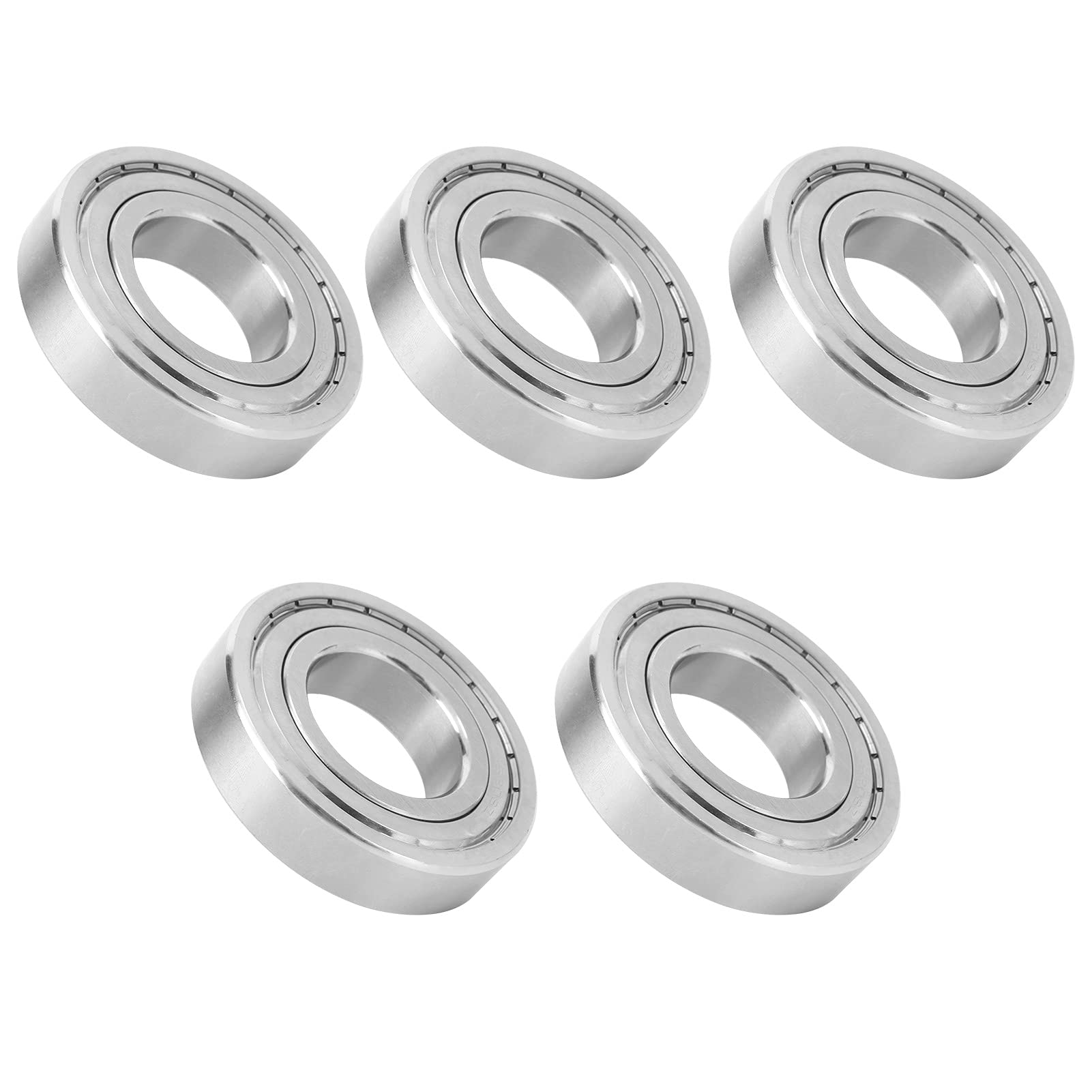 Cuscinetti a Sfere, 5 Pezzi S6208ZZ Cuscinetti a Gola Profonda con Cuscinetti a Sfera per Motore Elettrico, Ruote, Cuscinetti a Sfere a Gola Profonda