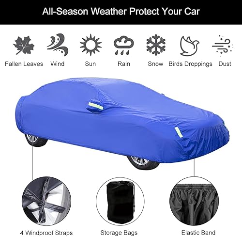 Miniatura 10 de Funda para automóvil compatible con BMW M440 i xDrive 2021-2024, impermeable, para todo tipo de clima, a prueba de nieve, lluvia, sol, protección