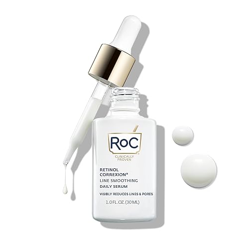 RoC Retinol Correxion Suero suavizante tratamiento diario antiarrugas y cuidado de la piel con escualano y ashwagandha 1 onza líquida