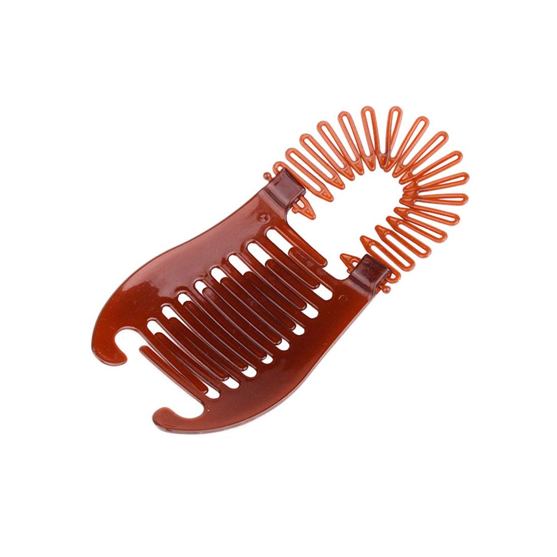 8 x flexible ineinandergreifende Bananen-Clips aus Kunststoff für Damen, mit tiefen Zähnen.