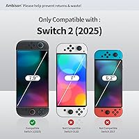 Vista 8 de Ambison 2 Pack Screen Protector Designed for Nintendo Switch 2 (2025) 7.9 inch, [Auto-Alignment Kit & HD Clear], Touch Sensitive, 9H Hardness