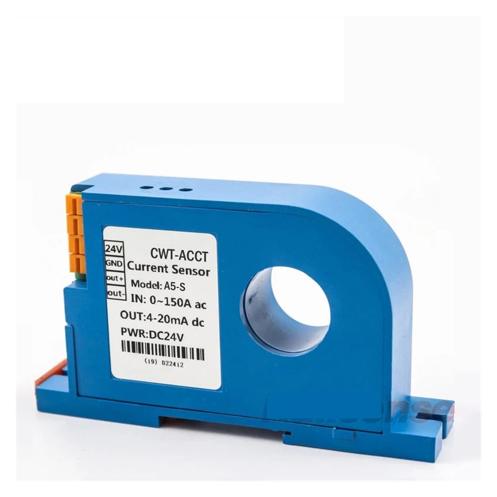 PXQCHAVLN AC 0-400A Input 4-20mA/RS485 Output Din Type Closed Loop Current Transmitter Perforated AC Ampere Signal Sensor Current Sensor(Dc4-20ma Output,AC0-5A input)