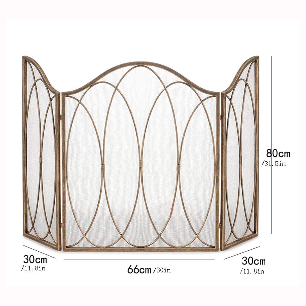 Schermi per Caminetti di Guardia 3 dello schermo del pannello pieghevole Fuoco Protector,Camino Staccionata,interna ed esterna autoportante Spark Guard for bambino &Pet Accessori per Caminetti in Rete