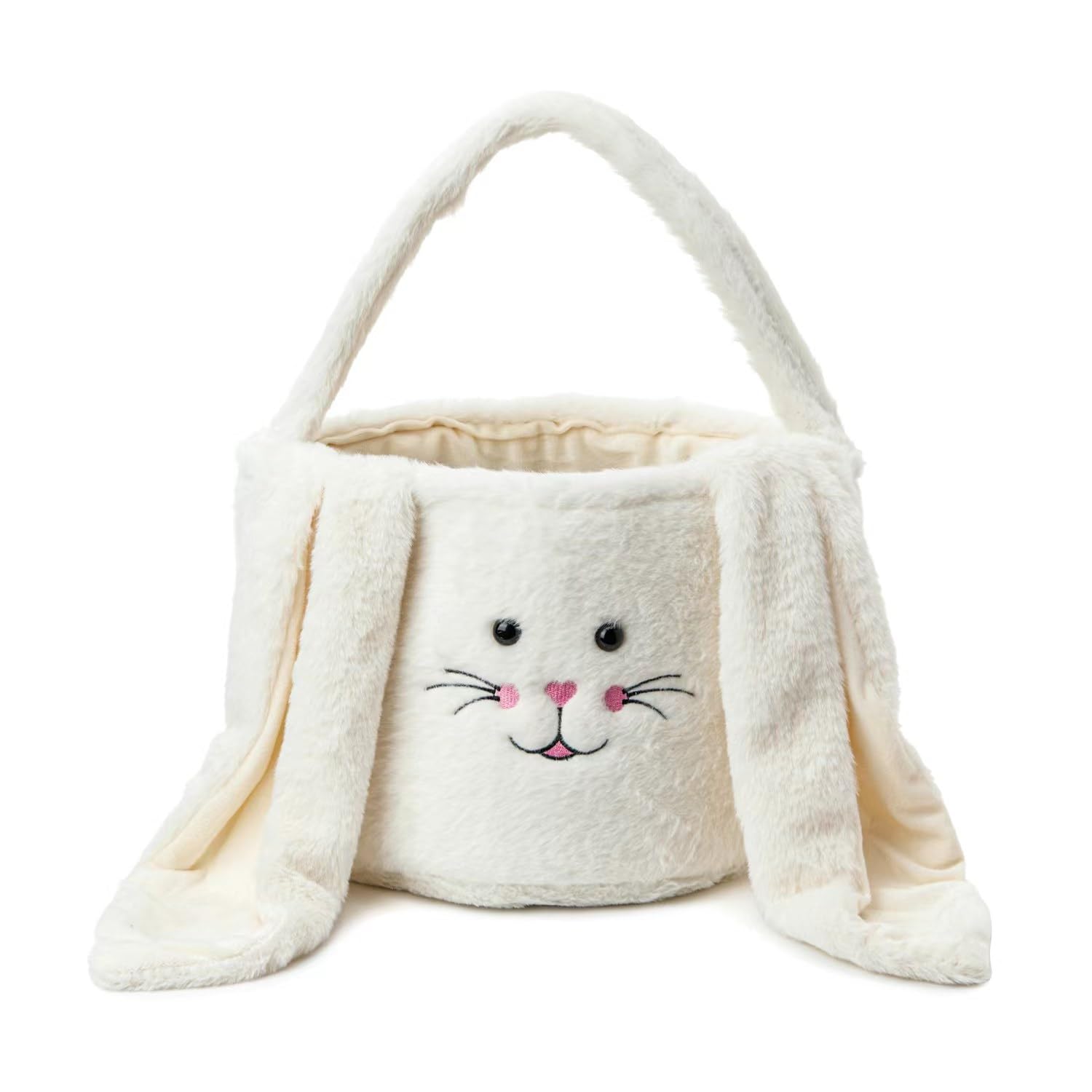 Plush Easter Basket Easter Bunny Basket Easter Bucket w. Fluffy
