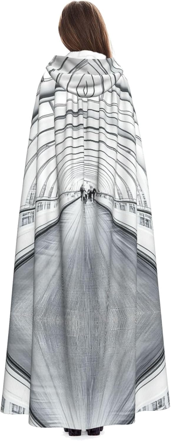 Soft white rubber sidewalk Unique Darkness Poncho Shawl - Customizable Wearable Blanket for Women, Perfect Halloween Costume Accessory, Knight, Akatsuki, and More