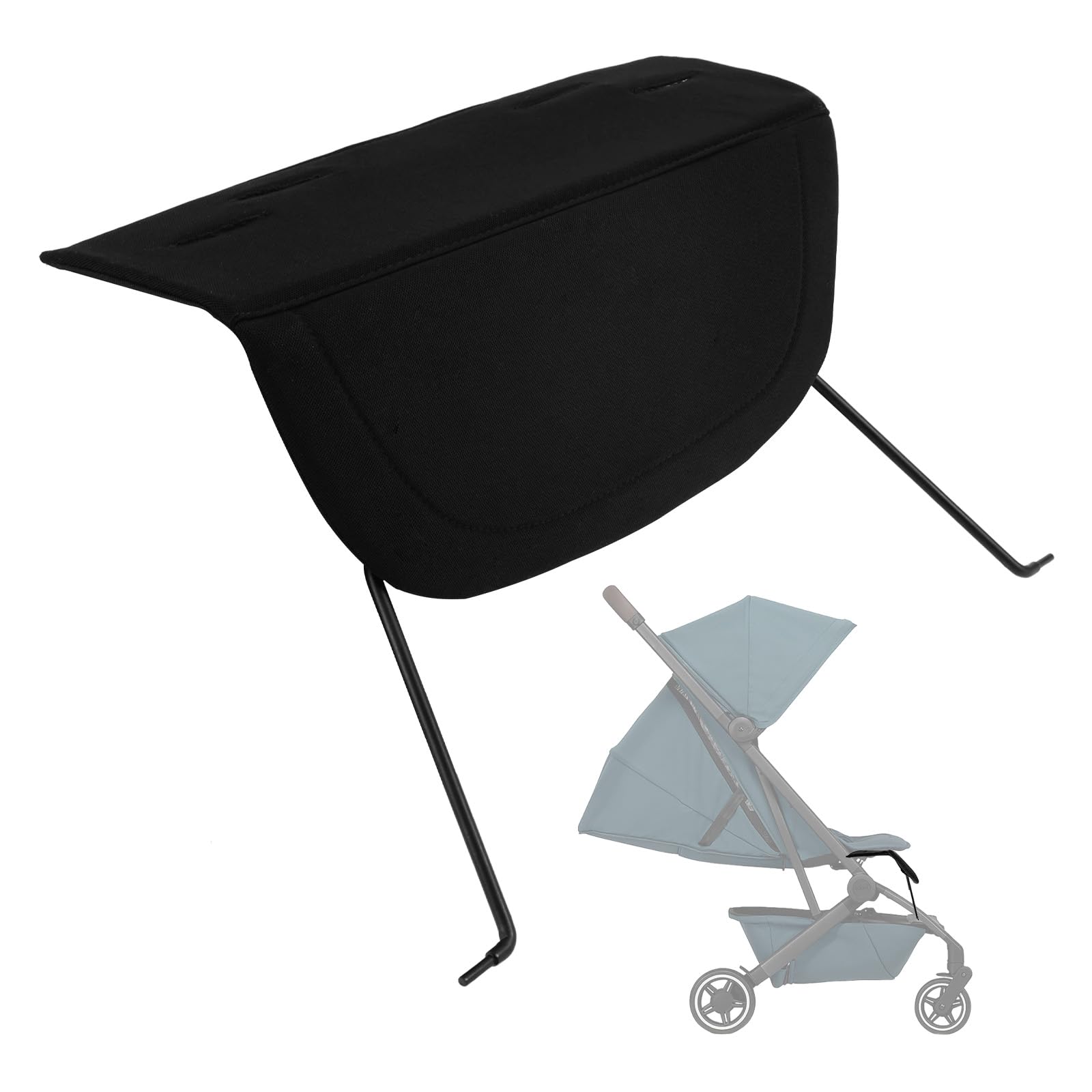 Passeggino Gamba,Poggiapiedi Esteso Pedale Sedile Esteso Traspirante Durevole Poggiapiedi Passeggino Accessori Per AER+/AER Bambino Bambini Pram (nero)