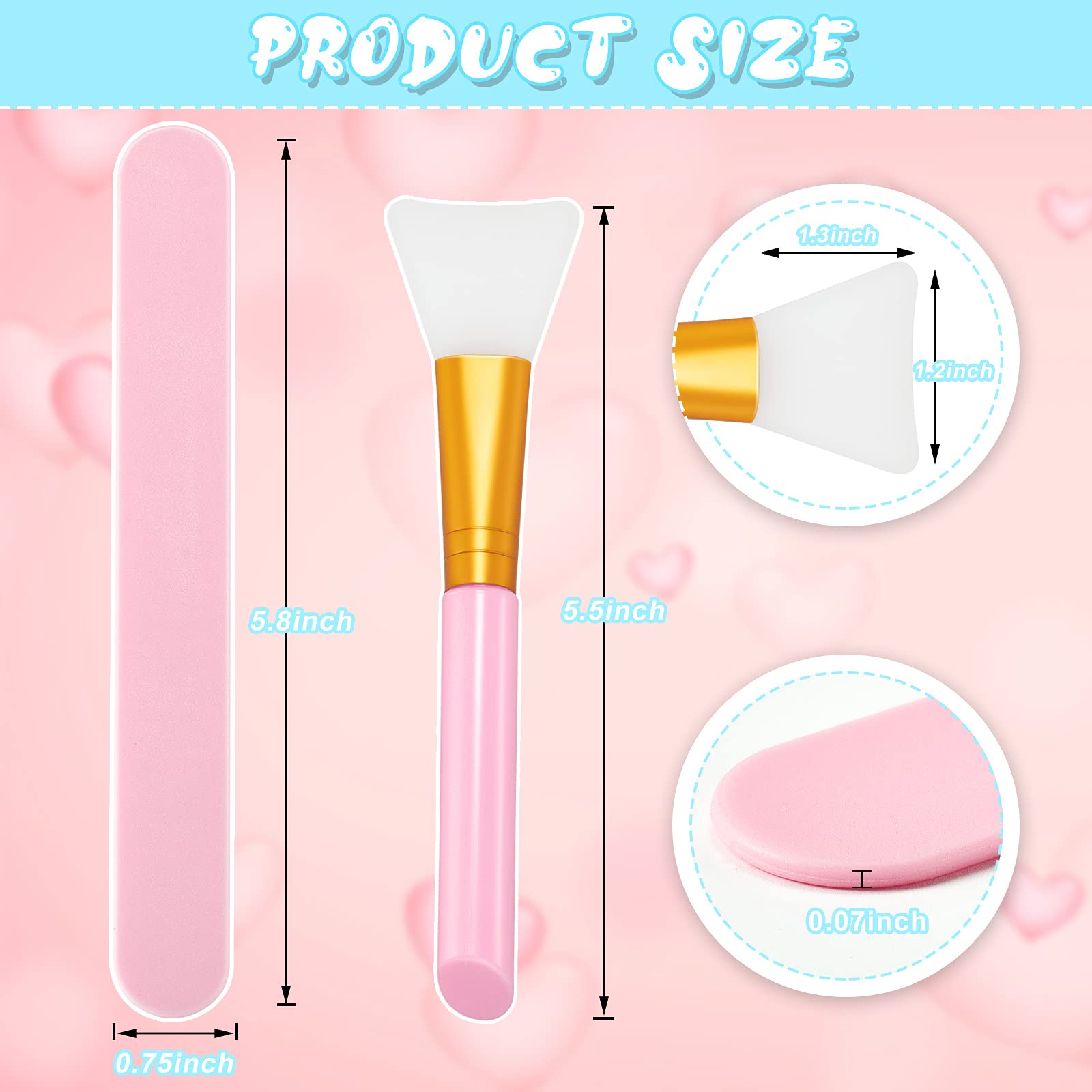 Wiederverwendbar Rührstäbchen Sets 15 Stücke Harz Rühren Makeup Stick Silikon Epoxid Bürste Mischen Rosa