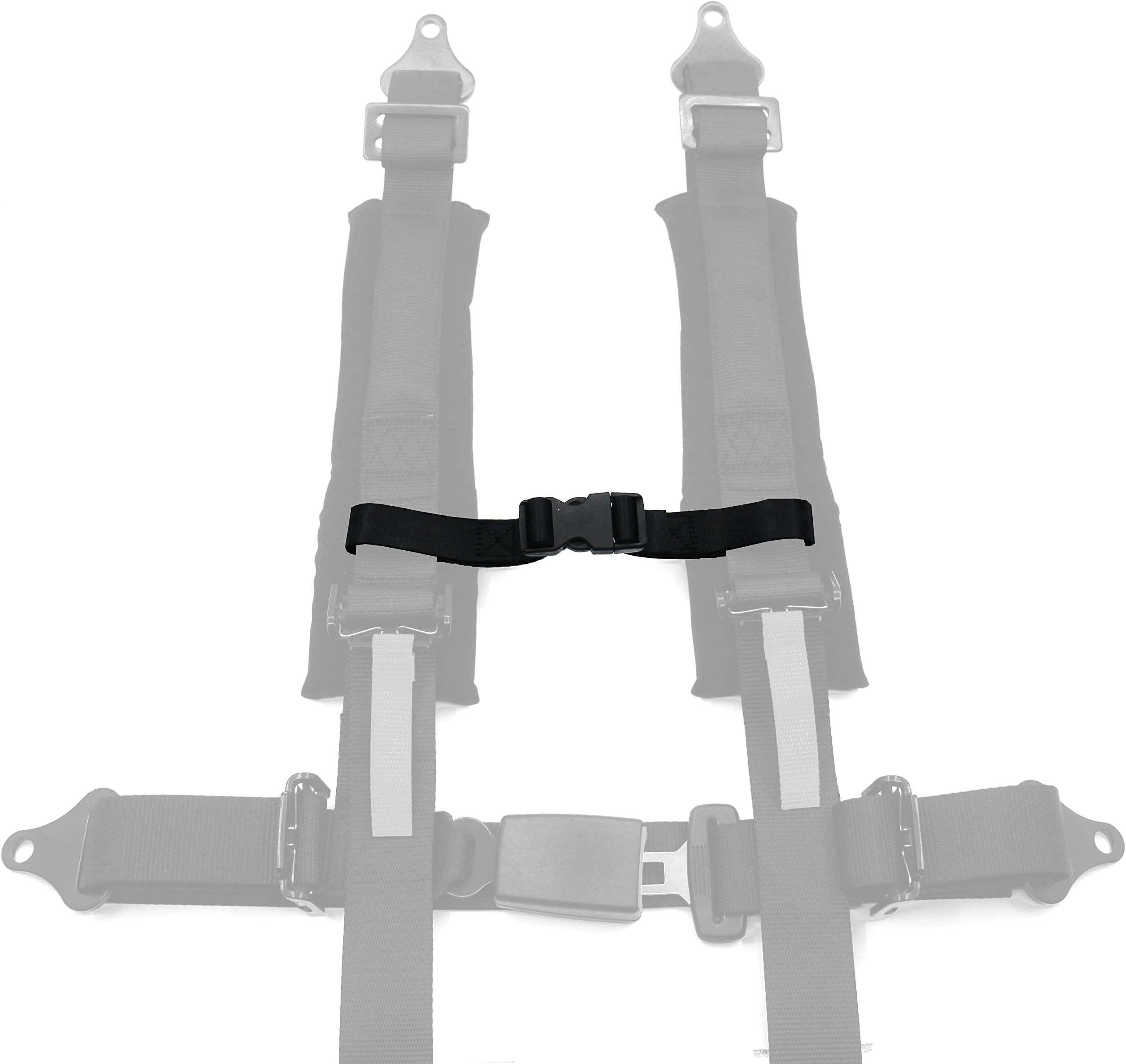 2 PACK Sternum Strap For 2 inch 3 inch 4 point 5 point UTV ATV Golf Cart Go Kart UTV harnesses seat Safety Harness (Black, 2 PACK)