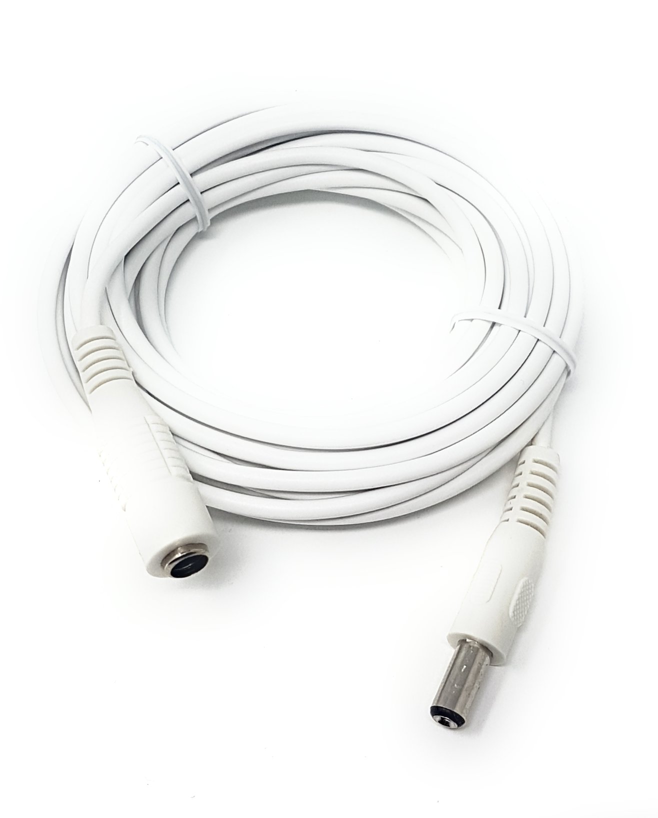 Maincore5m long White 5.5mm x 2.1mm DC Power Extension/Extender Cable Lead for CCTV, Security Cameras, Monitor, LED Signs.etc (Available in 0.5m 1m 1.5m 2m 3m 5m 10m) (5m)