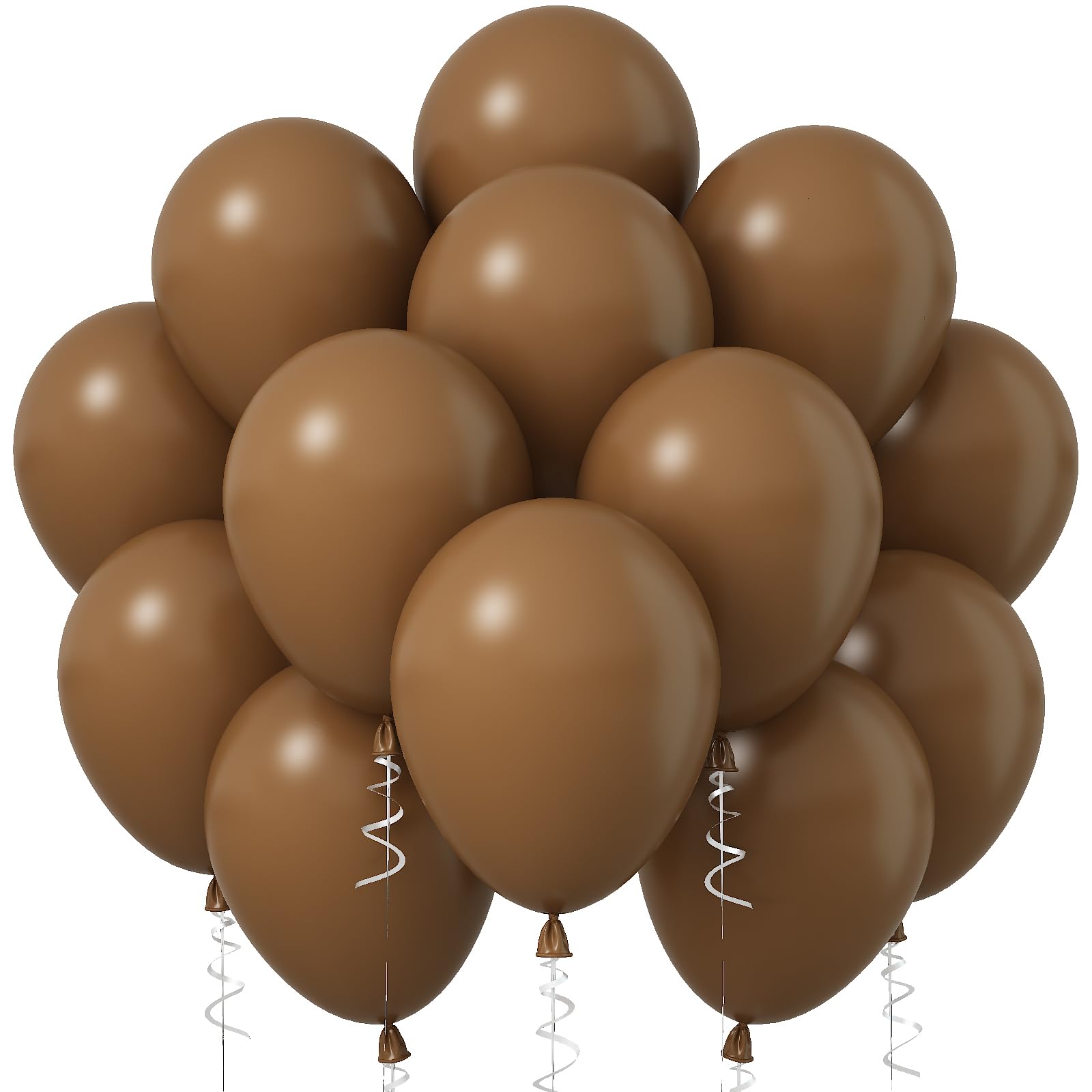Jobkoo Brown Balloons - 30 Pcs 12 Inch Coffee Chocolate Brown Latex Balloons for Birthday, Wedding, Baby Shower & Party Decorations