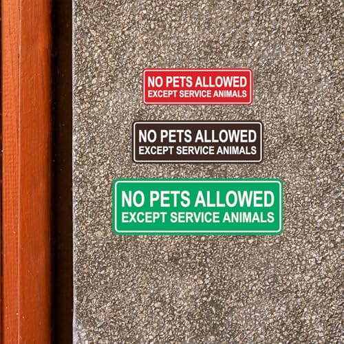 Panneau No Pets Allowed Except Service Animals pour l'accès des chiens guides