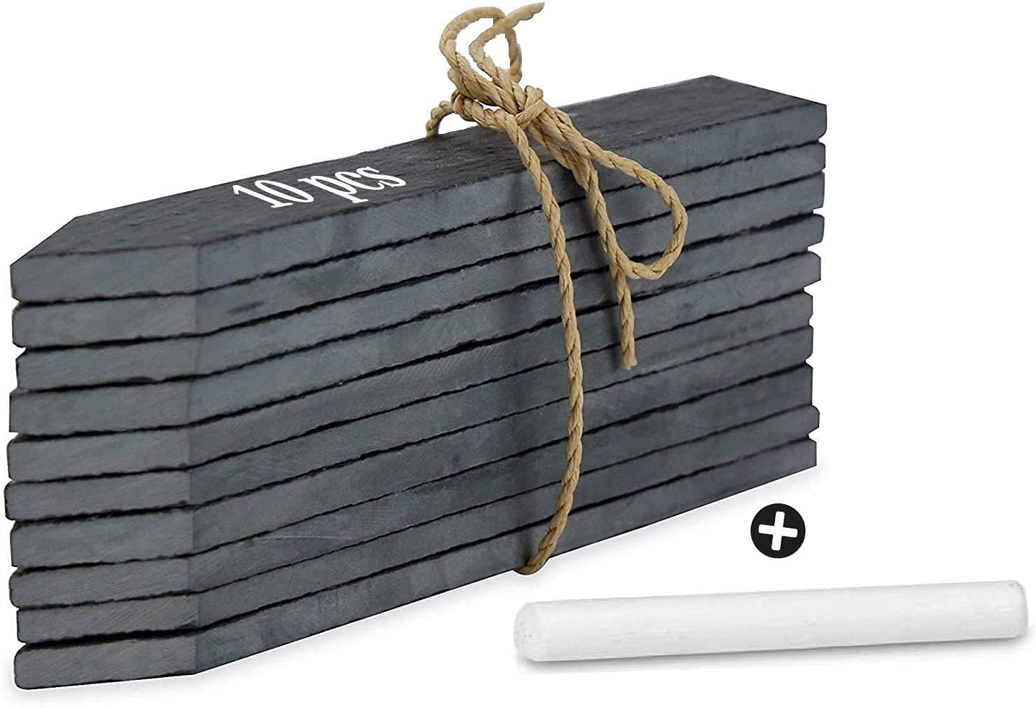 HelpAccess Slate Plant Labels (10 Pieces Black 20 x 3 cm) Set of 10