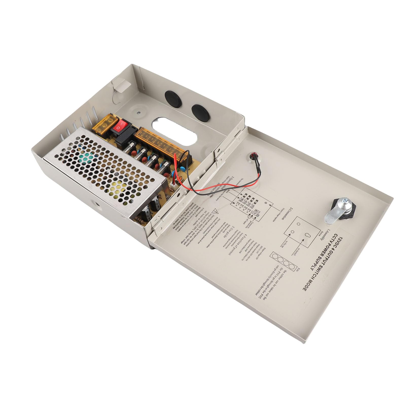 Boîtier d'Alimentation de Vidéosurveillance 110 V, Verrouillage de Prise pour Caméra Réseau, Alimentation par Fusible à 4 Canaux, 220 V, 12 V, 5 A, 12 V 5 A, Boîte de