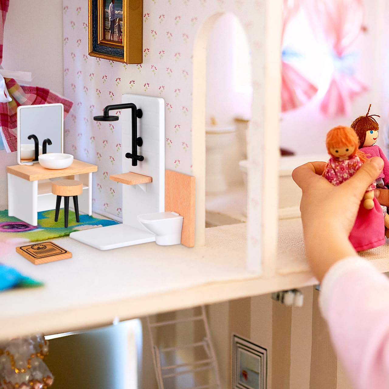 Miniature Toilet – Petit jouet de toilette | Poupées miniature Maison Furniture | Toilettes miniatures avec effets sonores de meubles Accessoires Dolls House Play House House Accessoires Miniature Toilet – Petit jouet de toilette | Poupées miniature Maison Furniture | Toilettes miniatures avec effets sonores de meubles Accessoires Dolls House Play House House Accessoires