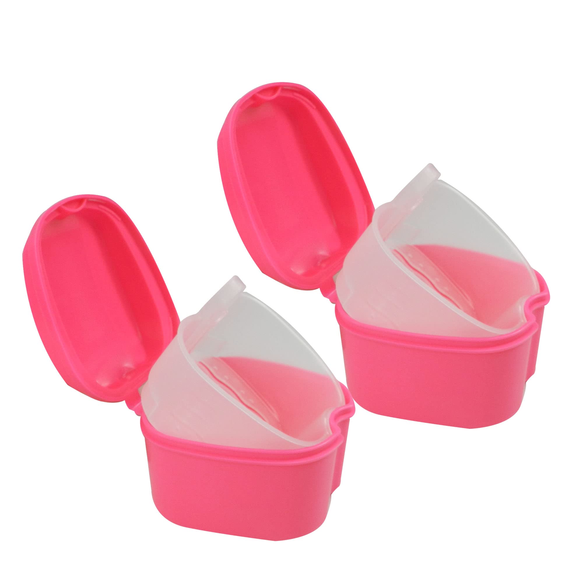 Dentosmile Denture Box in Pink Color - Dental Orthodontic Retainer Case | Teeth Storage Box, Denture Storage Case Fake Tooth Holder with Strainer (2) 3