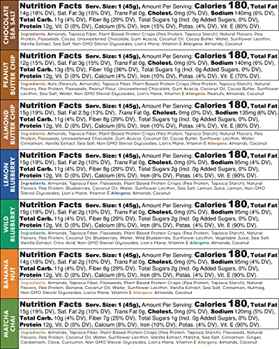 Iqbar Brain And Body Keto Protein Bars - 7 Sampler Keto Bars - Energy Bars - Low Carb Protein Bars - High Fiber Vegan Bars And Low Sugar Meal Replacement Bars - Vegan Snacks #TOP3