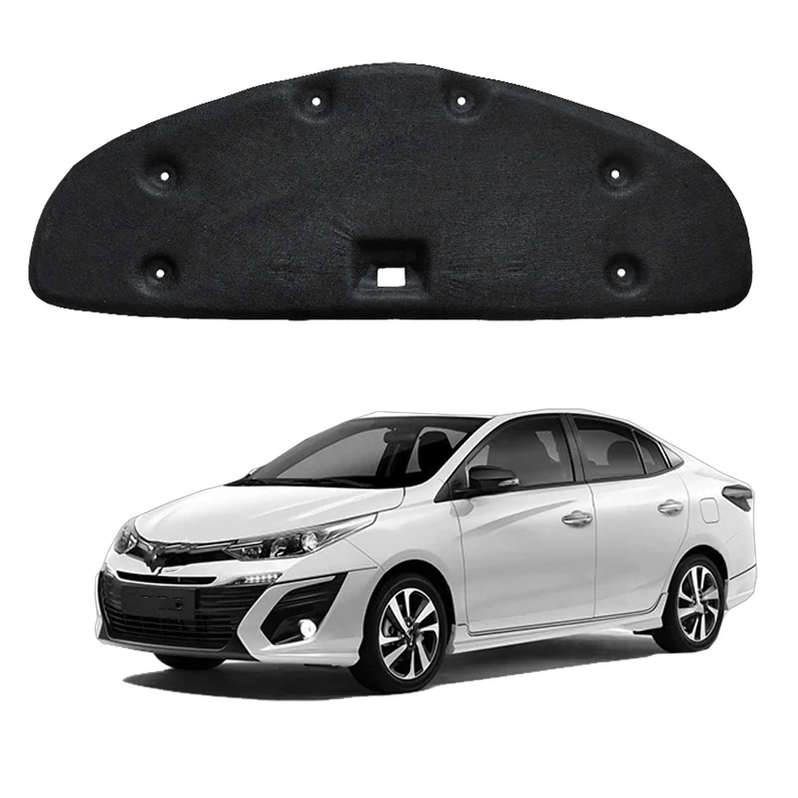 Papep Normal Heat Shield & Soundproof Cotton For Toyota Vios 2019-2022, Bonnet Engine Insulation Mat, Noise Reduction Thermal Liner Cover For Car Hood