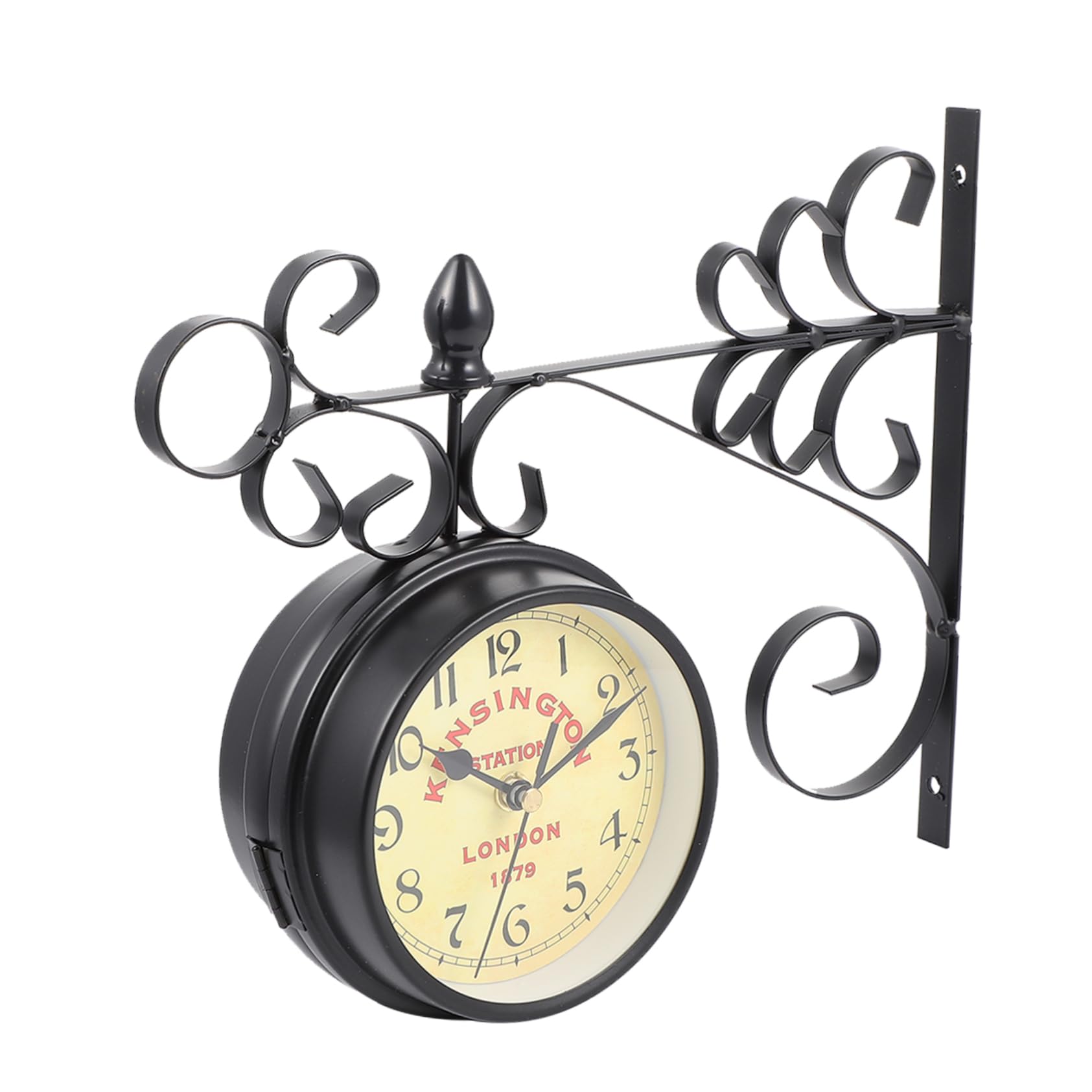 Horloge murale vintage noir silencieuse pour un salon élégant sans aucun bruit
