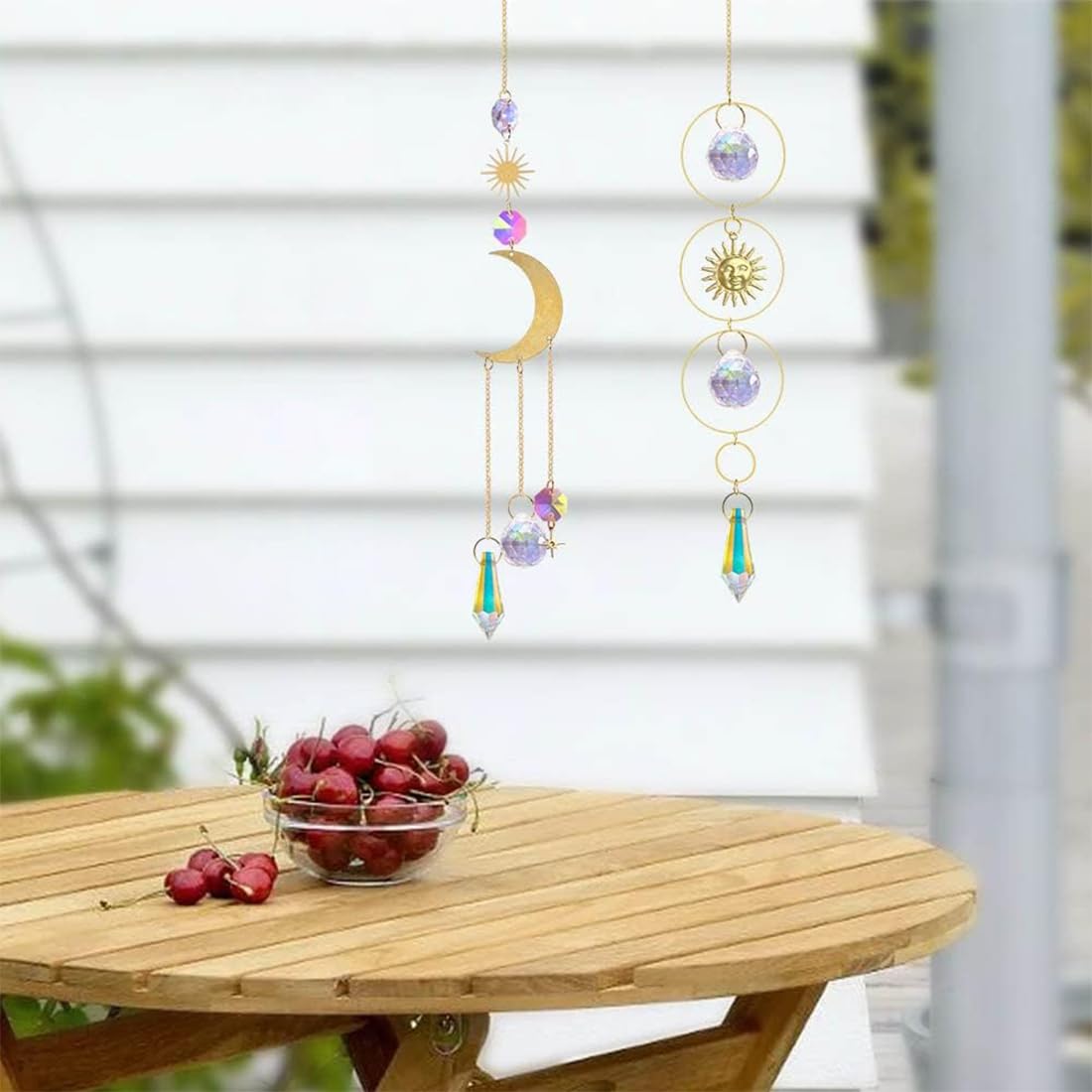 Aililong Set di 6 acchiappasole in cristallo, effetto arcobaleno, per finestre, giardino, matrimoni e feste, ornamenti da appendere come scacciapensi a vento