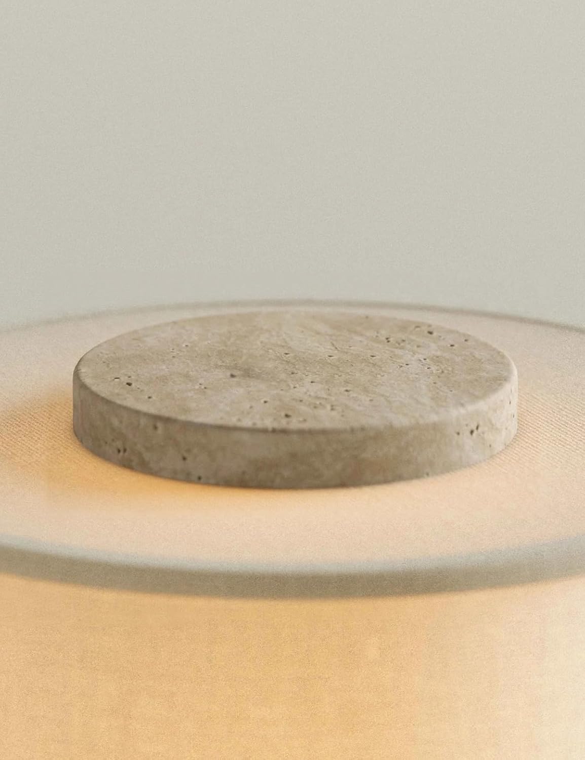 BSOD Travertine Lamp, Rechargeable 10 Inch Stone Table Lamp Marble Wabi Sabi Light Fixture Cordless Touch Dimmable LED Decor for Console, Side, Entryway, Foyer, Counter(Rechargeable Travertine Lamp)