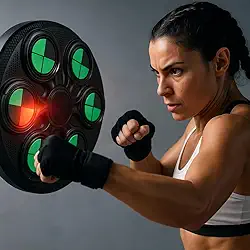 Máquina de Boxe Inteligente com Música e LED - Treino de Reflexo e Agilidade em Casa Aparelho Painel de Soco Eletrônico Interativo Bluetooth para Crianças e Adultos Equipamento Saco de Pancadas