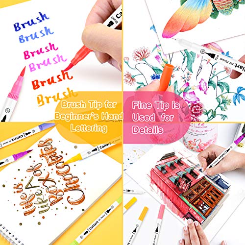 Caliart-72-Colors-Dual-Tip-Fine-Brush-Pens-Art-Markers-Aesthetic-Cute-Preppy-Stuff-School-Supplies-Coloring-Markers-for-Kids-Artist-Adult-Book-Cards-Drawing-Craft-Kit-Mothers-Day-Gift-for-Mom