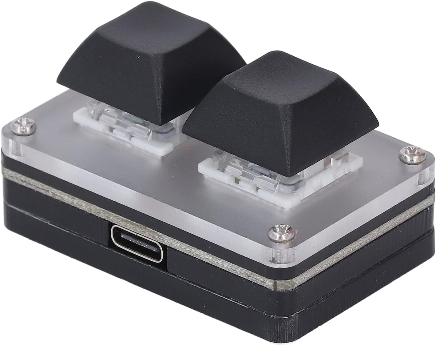 Focket Mini Smart Gaming Keypad, 2 Key Compact Wired USB-C Keyboard with RGB Lighting, Programmable Macros, Self Set Keys for PC Game Focket Mini Smart Gaming Keypad, 2 Key Compact Wired USB-C Keyboard with RGB Lighting, Programmable Macros, Self Set Keys for PC Game