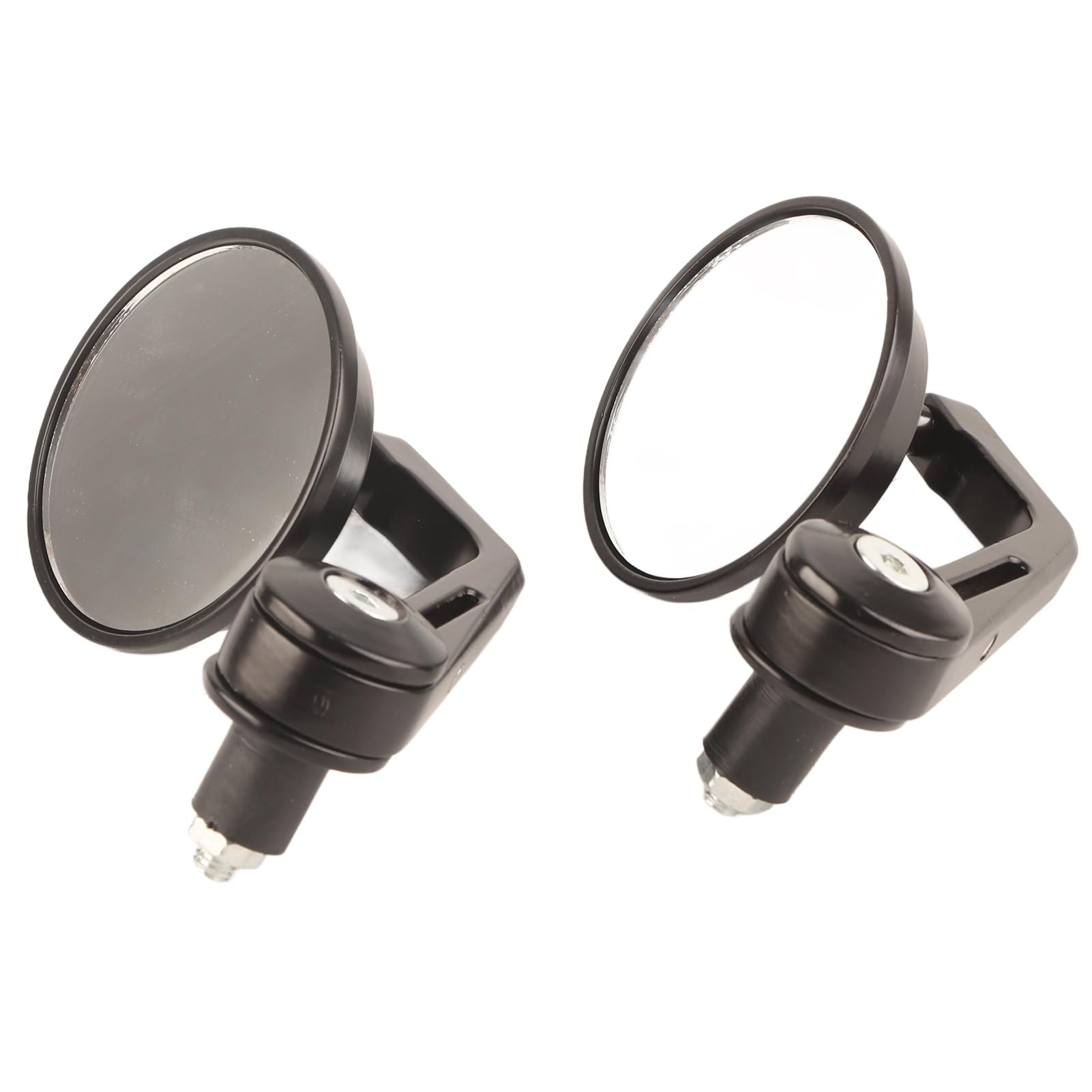 7/8" Universal Round Motorbike Motorcycle Rear View Handle Bar End Rearview Side Mirrors Chrome