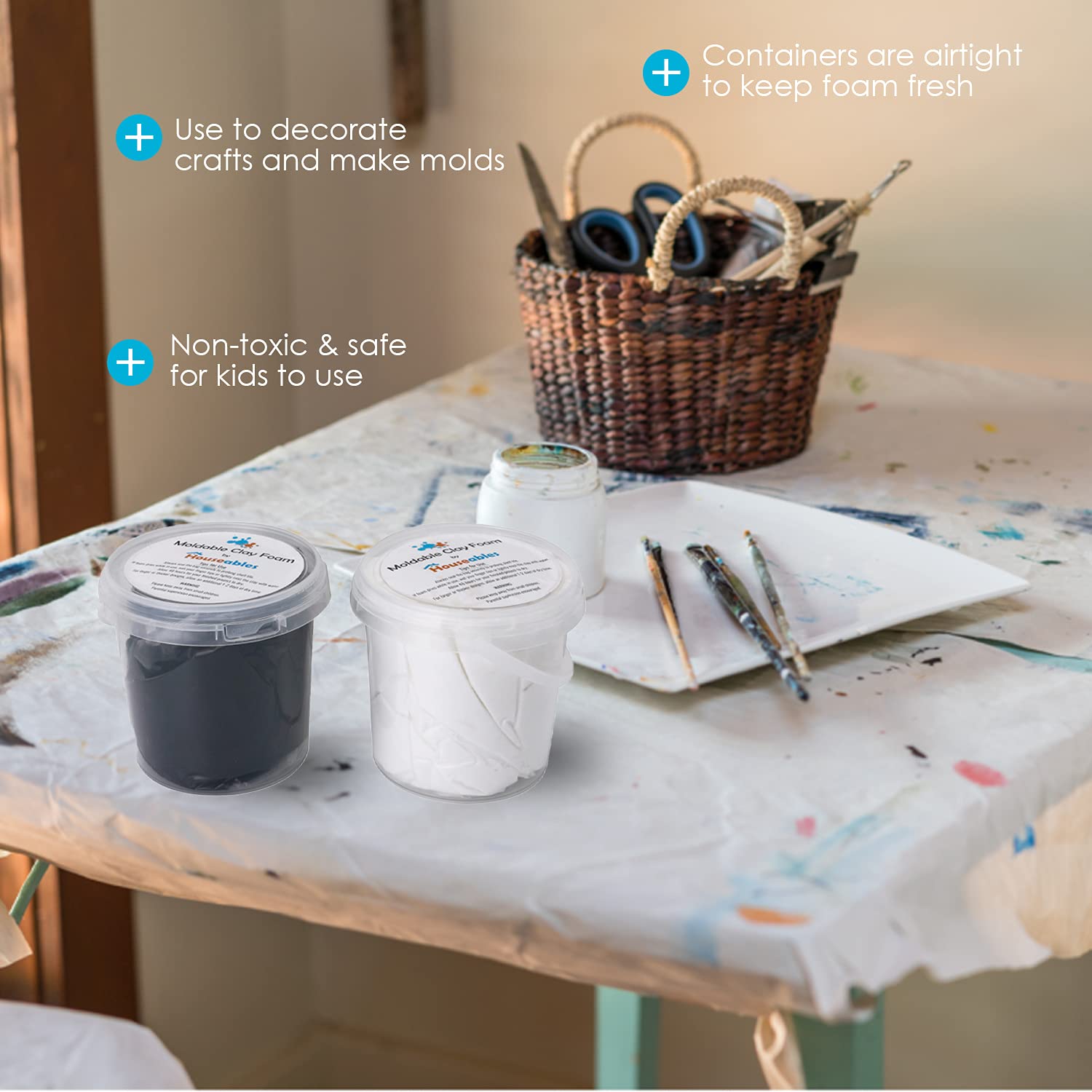 Buy Houseables Moldable Cosplay Foam Clay, Air Dry, Sculpting, Molding