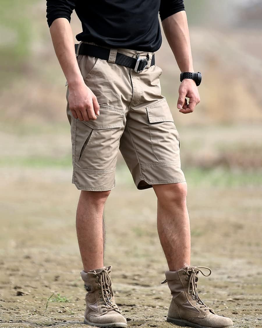 NAVEKULL Men's Tactical Shorts Camouflage Outdoor Hiking Rip Stop Military Army Cargo Shorts