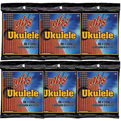 W[GC`GX tJ[{ \vmEN Zbg Standard Ukulele FluoroCarbon Strings GHS 20 (6Zbg)