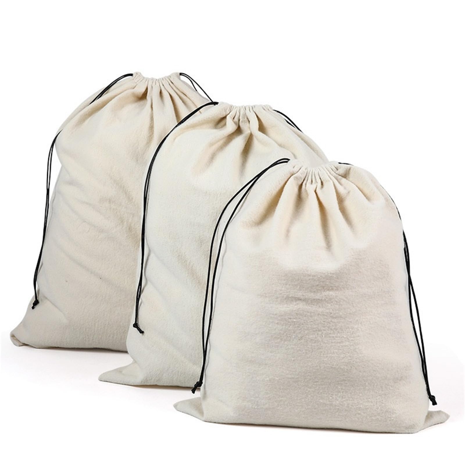 Handbag Dust Bag 2pc Suede Drawstring Pouch Travel Storage Dust Bag for Handbags & Shoes(White,20x45cm)