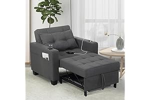 DURASPACE Sleeper Chair, 3-in-1 Convertible Chair Bed, Adjustable Single Armchair Sofa Bed...