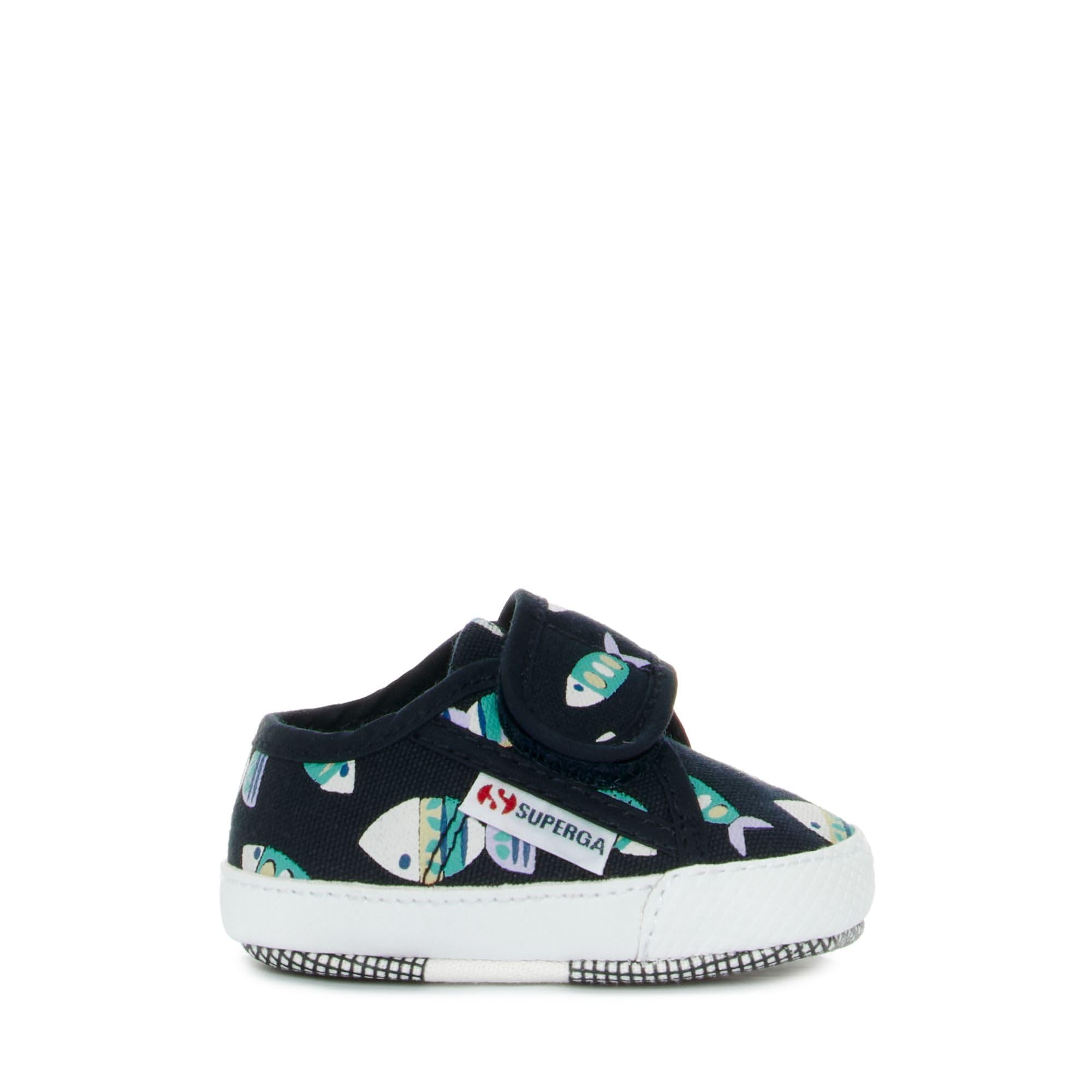 SUPERGA - Sneakers,Neonato,Blu,Sportive,Modello 4006 Baby Strap Candy Fish,Numero: 18