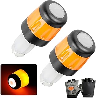 LED Lenkerleuchte, Blinker E Scooter Nachrüsten Set, Wiederaufladbar, Blinker Lenkerstopfen für Xiaomi und Segway Ninebot, Fahrrad und E Scooter Zubehör