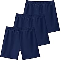 Vista 1 de KEREDA Pantalones cortos de ciclismo para niñas, de algodón, para bailar, para niños, paquete de 3
