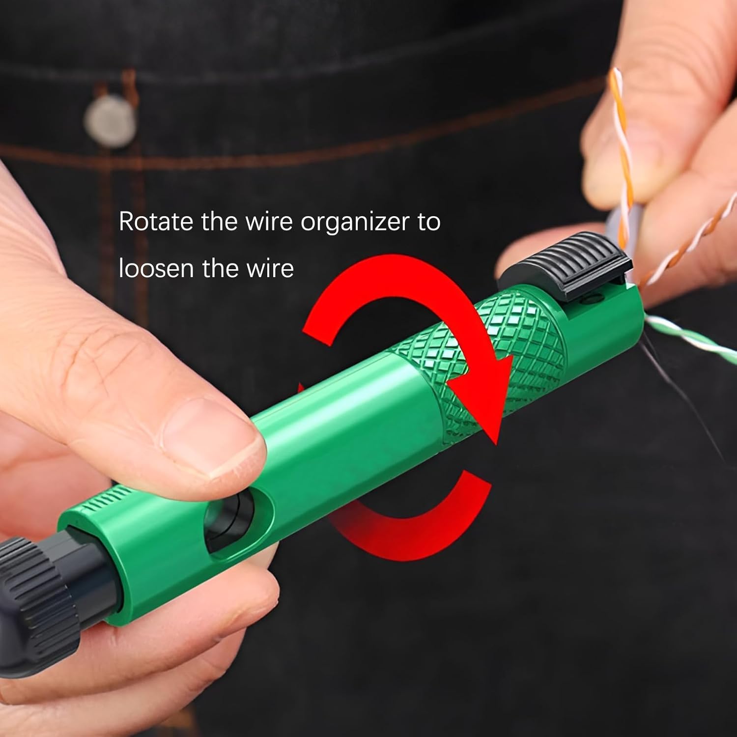 Multi-Function Wire Straightener & Untwist Tool for Effortless Cable Organization –Combines Wire Stripping,Trimming, and Straightening, SK5 Blade,Efficient Low Voltage Tools
