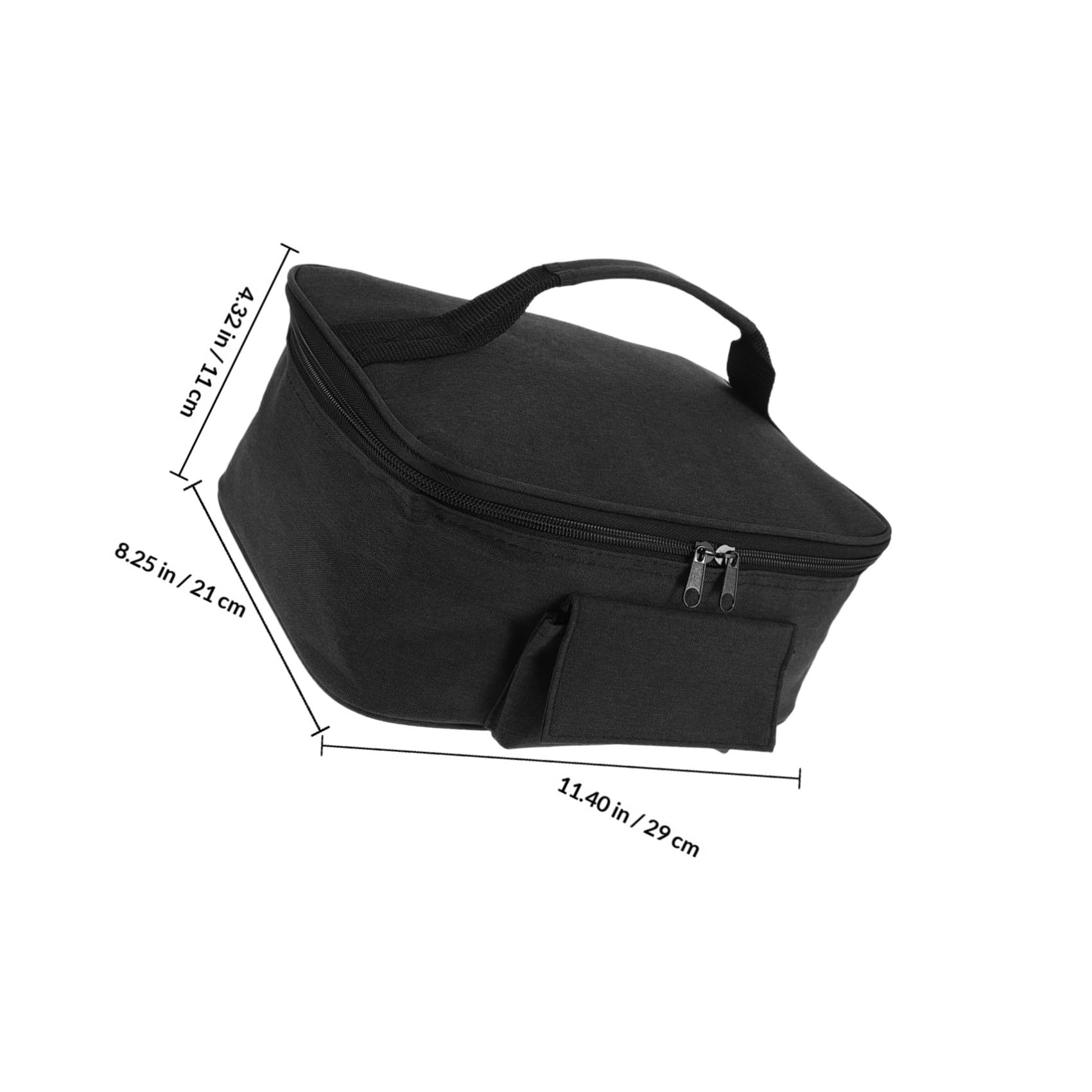 Borsa Termica per Auto in Alluminio Nero, Borsa da Pranzo Termica, Grande Capacità, Mantiene Cibo Caldo, per Commuting e Road Trip