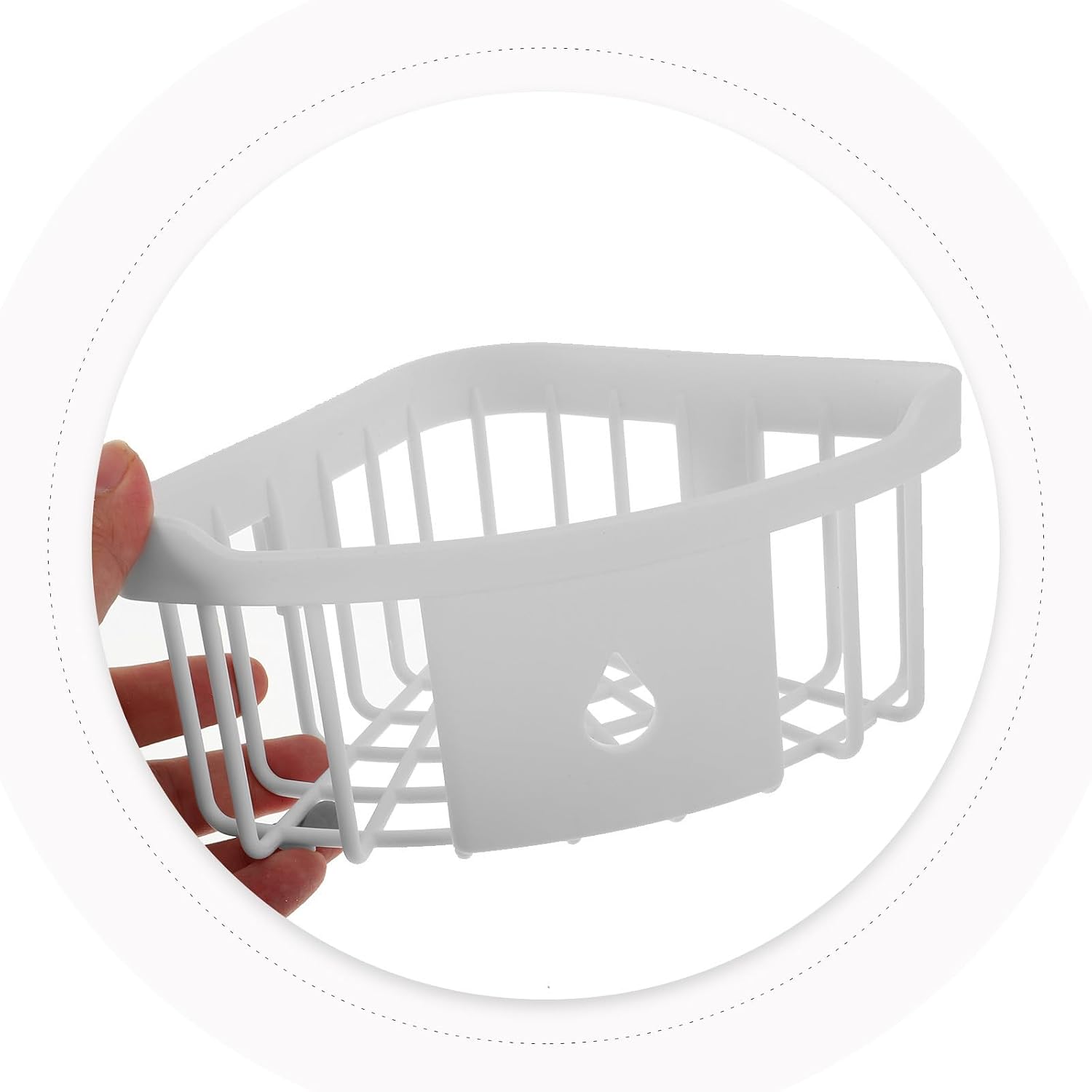 Toddmomy Triangle Sink Corner Suction Cup Storage Rack for Home image 4