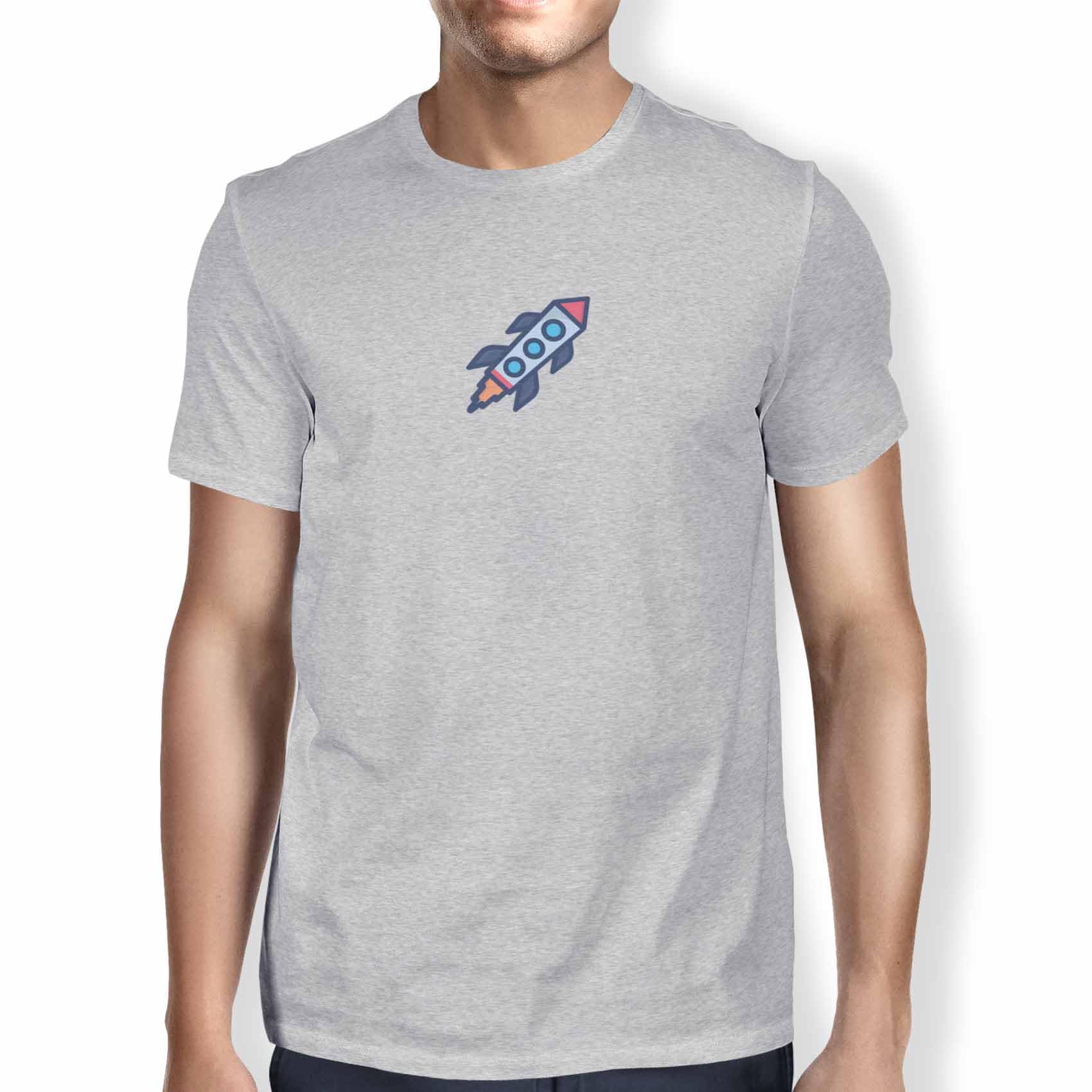 Green Fish Men's Fdmtsi-100042 T-Shirt, Gray, L